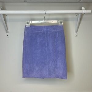 Vintage Express Lilac‎ Purple Suede Pencil Skirt- 4